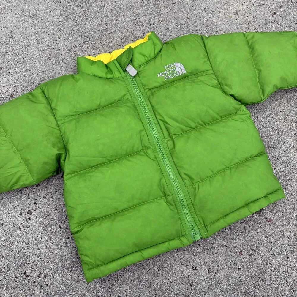 The North Face Infant 6-12M 550 Down Puffer Green Ninja Turtle